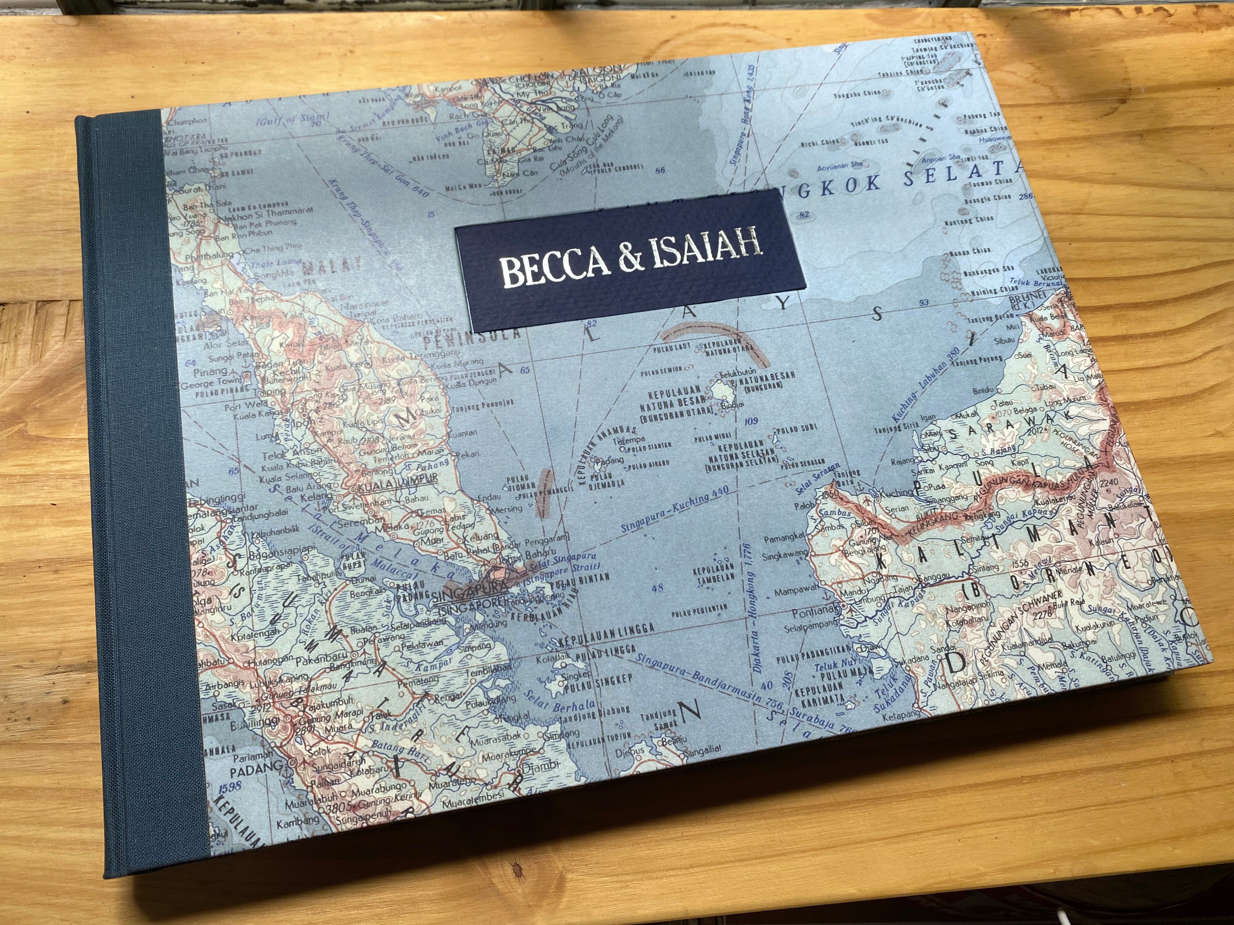 Guest Book with Custom Nautical Chart or Map 2024